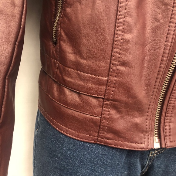 Day Trip Brown Faux Leather Moto Jacket - Picture 14 of 16